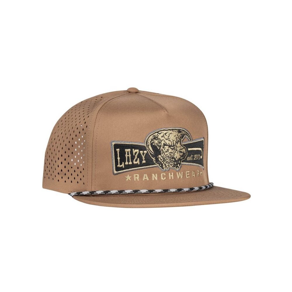Lazy J Ranch Tan Diamond Banner Performance Classic Rope Adjustable Trucker Hat